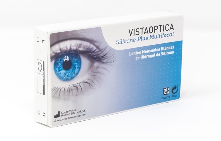 Lente de contacto mensual VISTAOPTICA Silicone Plus Multifocal en pack de 6