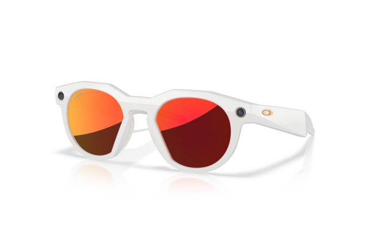 Oakley Meta 8002 HSTN en color gris cálido 800204 con lente Prizm Ruby