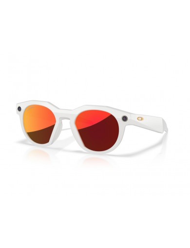 Oakley Meta 8002 HSTN en color gris cálido 800204 con lente Prizm Ruby