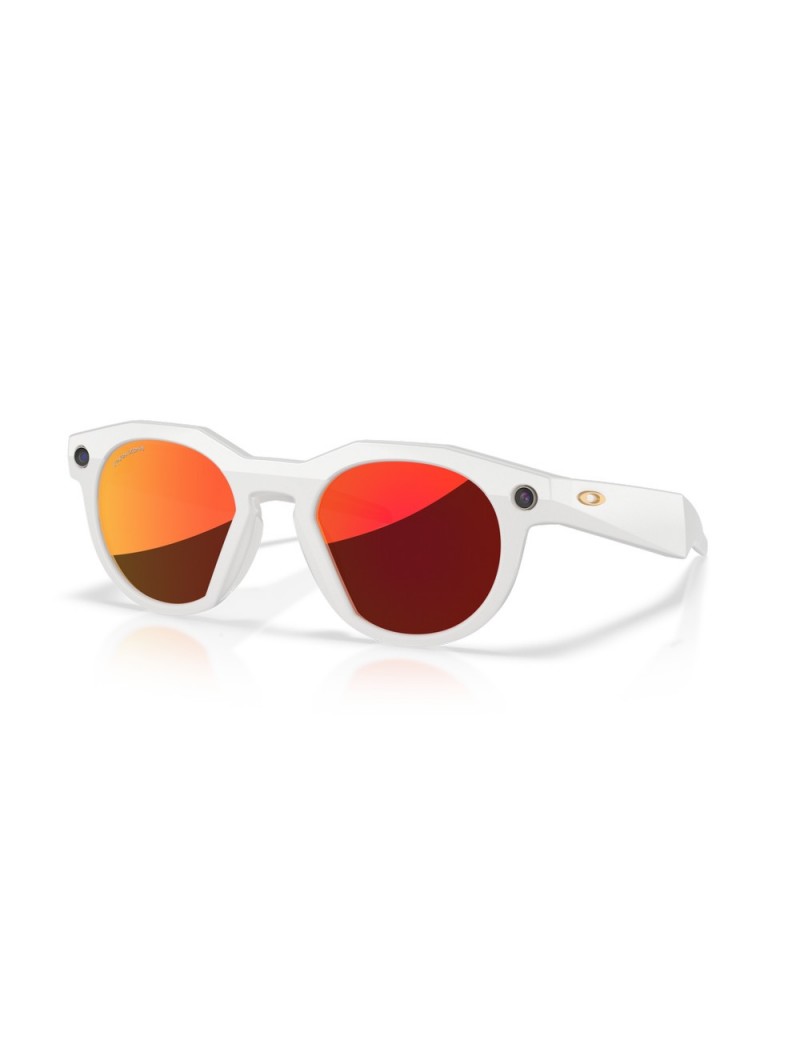 Oakley Meta 8002 HSTN en color gris cálido 800204 con lente Prizm Ruby