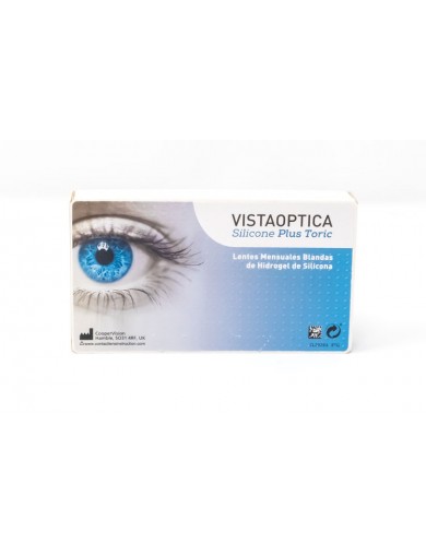 Lente de contacto mensual VISTAOPTICA Silicone Plus Tórica en pack de 6