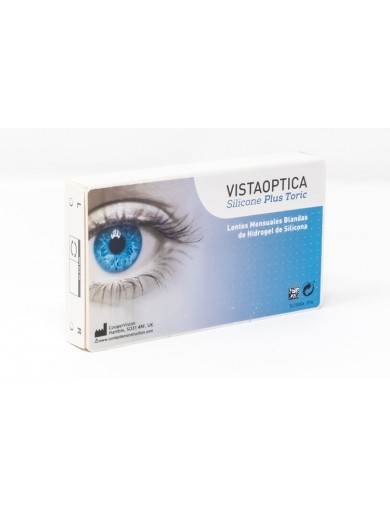 Lente de contacto mensual VISTAOPTICA Silicone Plus Tórica en pack de 6
