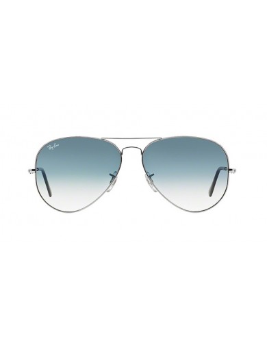 Gafa de sol Ray-Ban 3025 Plateada y Cristal Azul