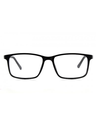 Gafa graduada Optimoda Finch; gafa de pasta con suplemento de sol polarizado imantado en color negro