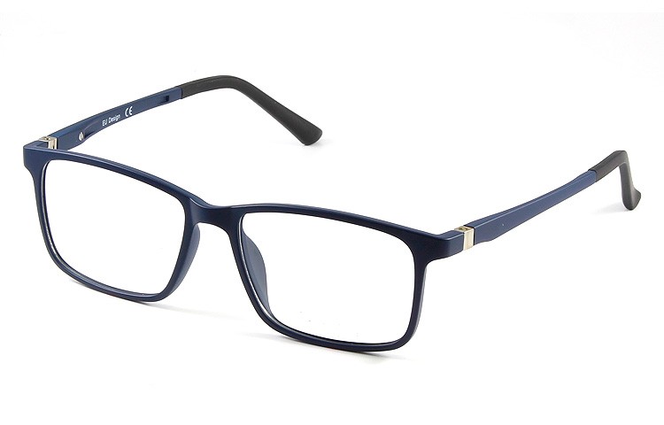 Gafa graduada Optimoda Finch; gafa de pasta con suplemento de sol polarizado imantado en color azul