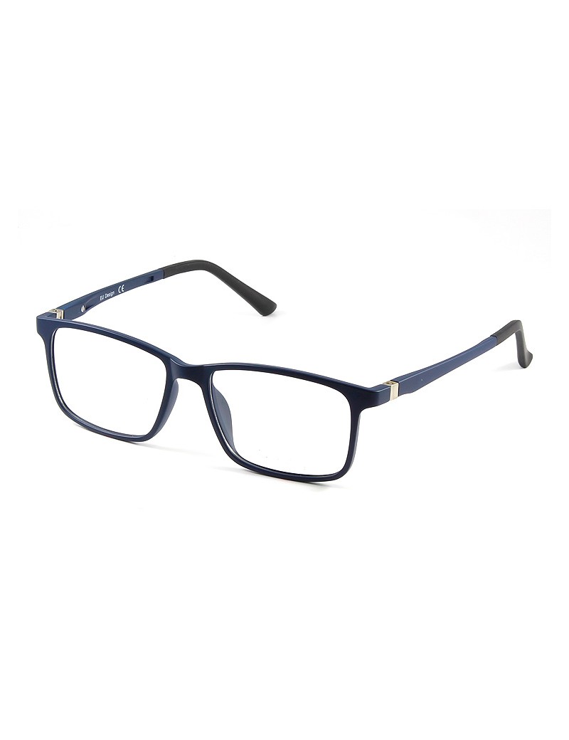 Gafa graduada Optimoda Finch; gafa de pasta con suplemento de sol polarizado imantado en color azul