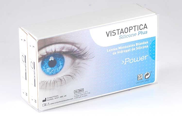 Lente de contacto mensual VISTAOPTICA Silicone Plus Power en pack de 6