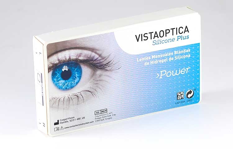 Lente de contacto mensual VISTAOPTICA Silicone Plus Power en pack de 6