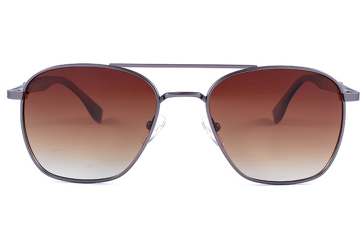 Gafa de sol 0024 - Gafa de sol metálica de color plateada con lentes degradadas