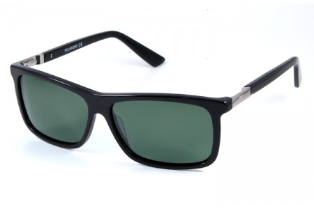 Gafa de sol 1075 - Gafa de sol de pasta de color havana con lentes verdes