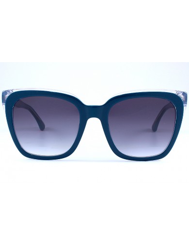 Gafa de sol 1077 - Gafa de sol de pasta de color azul con lentes grises degradadas