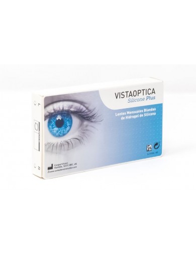 Pack de lentes de contacto VISTAOPTICA Silicone Plus pack de 6 más 2 líquidos solución única