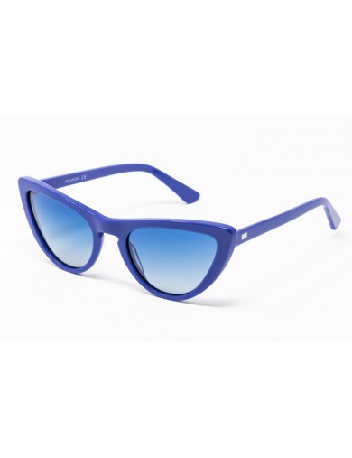 Gafa de sol Tansley - Gafa de pasta azul con lentes azules degradadas