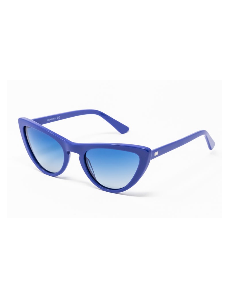 Gafa de sol Tansley - Gafa de pasta azul con lentes azules degradadas
