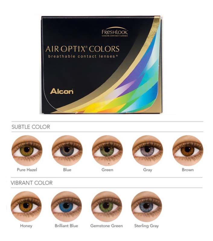 Gamma de colors de la lents de contacte cosmètica Air Optix Colors d'Alcon