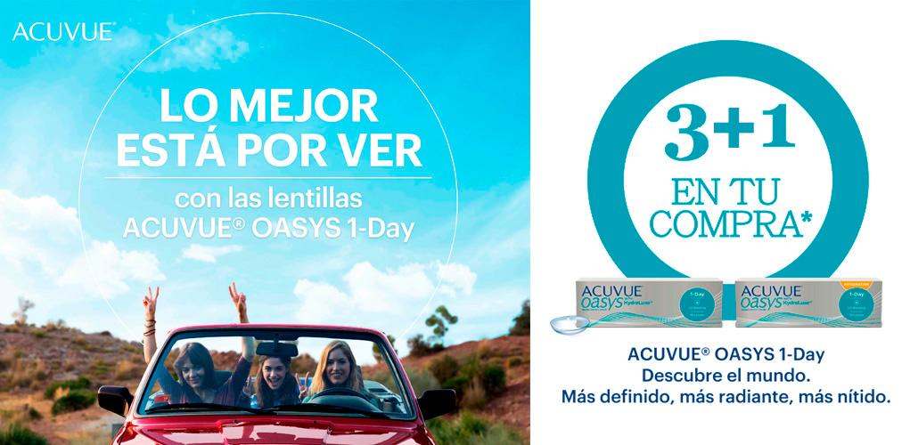 3+1 en lentillas diarias Acuvue Oasys 1-Day